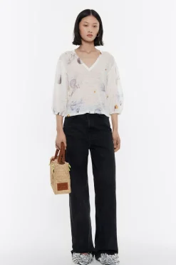 Mujer BIMBA Y LOLA Punto<Jersey Lino Waves Marfil