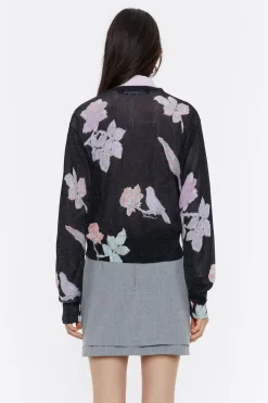 Mujer BIMBA Y LOLA Punto<Jersey Lurex Birds Gris Oscuro