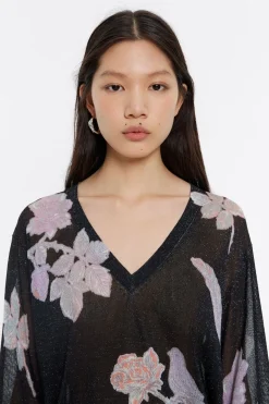 Mujer BIMBA Y LOLA Punto<Jersey Lurex Birds Gris Oscuro