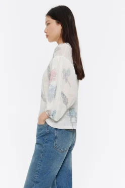 Mujer BIMBA Y LOLA Punto<Jersey Manga Abullonada Birds Marfil