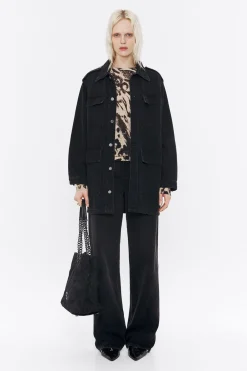 Mujer BIMBA Y LOLA Punto<Jersey Recto Lino Animal Mix Camel