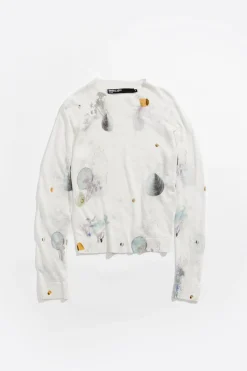 Mujer BIMBA Y LOLA Punto<Jersey Recto Lino Waves Marfil