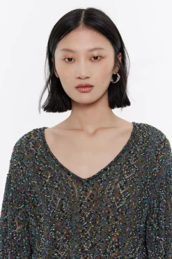 Mujer BIMBA Y LOLA Punto<Jersey Recto Punto Calado Negro