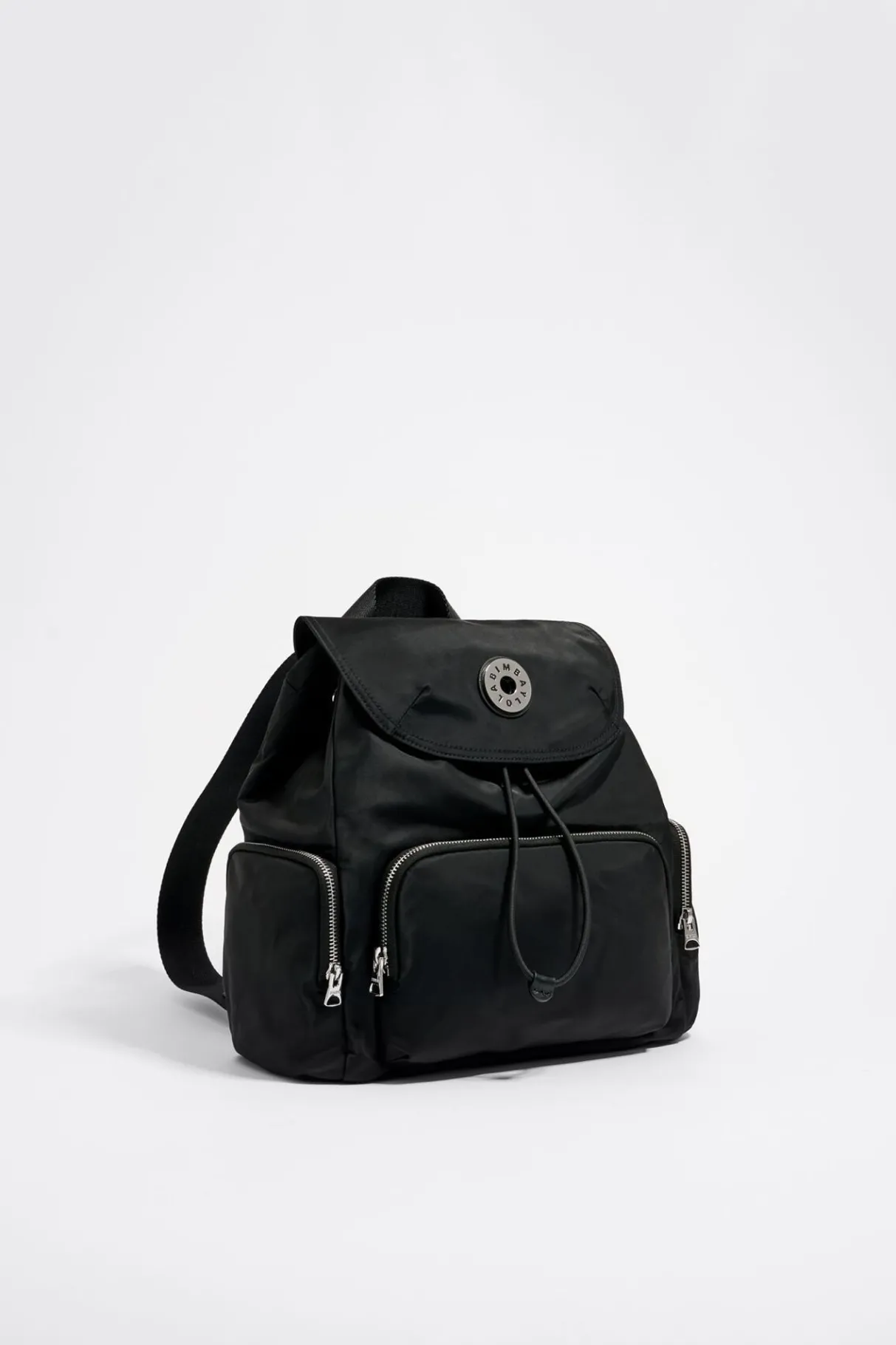 Mujer BIMBA Y LOLA Bolsos Nylon<Mochila Mediana Multibolsillos Negra