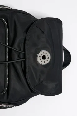 Mujer BIMBA Y LOLA Bolsos Nylon<Mochila Mediana Multibolsillos Negra