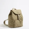 Mujer BIMBA Y LOLA Bolsos Nylon<Mochila Mediana Nylon Acolchada Caqui Claro