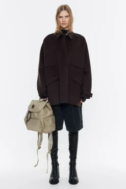 Mujer BIMBA Y LOLA Bolsos Nylon<Mochila Mediana Nylon Caqui Claro