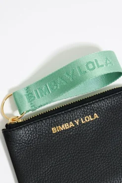 Mujer BIMBA Y LOLA Piel<Monedero Curvo Piel Negro