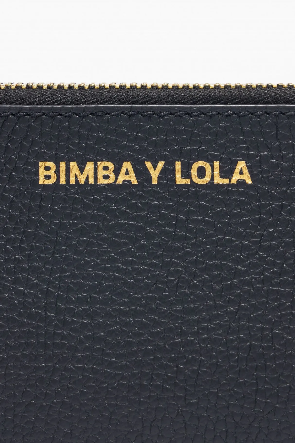 Mujer BIMBA Y LOLA Piel<Monedero Curvo Piel Negro