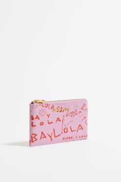 Mujer BIMBA Y LOLA Carteras Y Monederos<Monedero Grabado Cocodrilo Rosa
