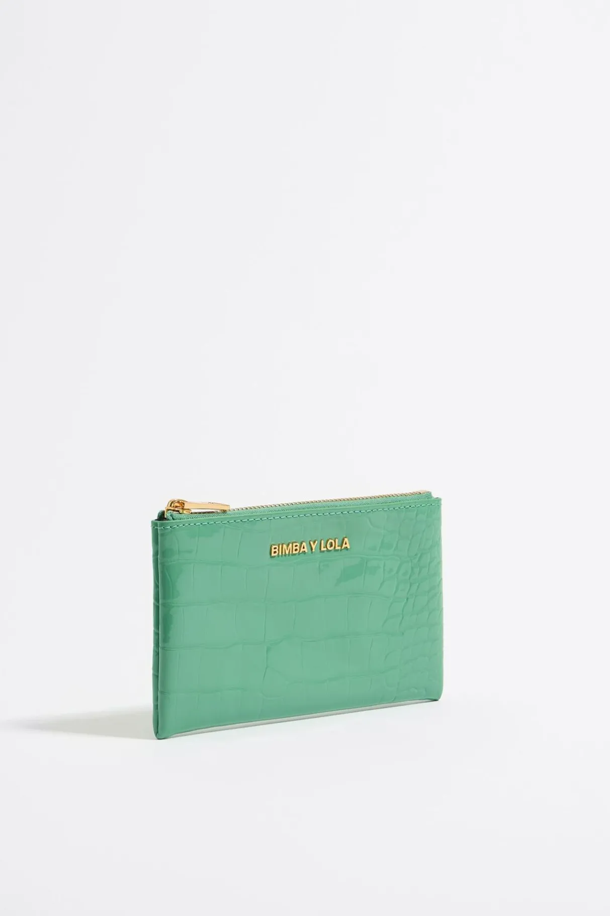 Mujer BIMBA Y LOLA Carteras Y Monederos<Monedero Grabado Cocodrilo Verde