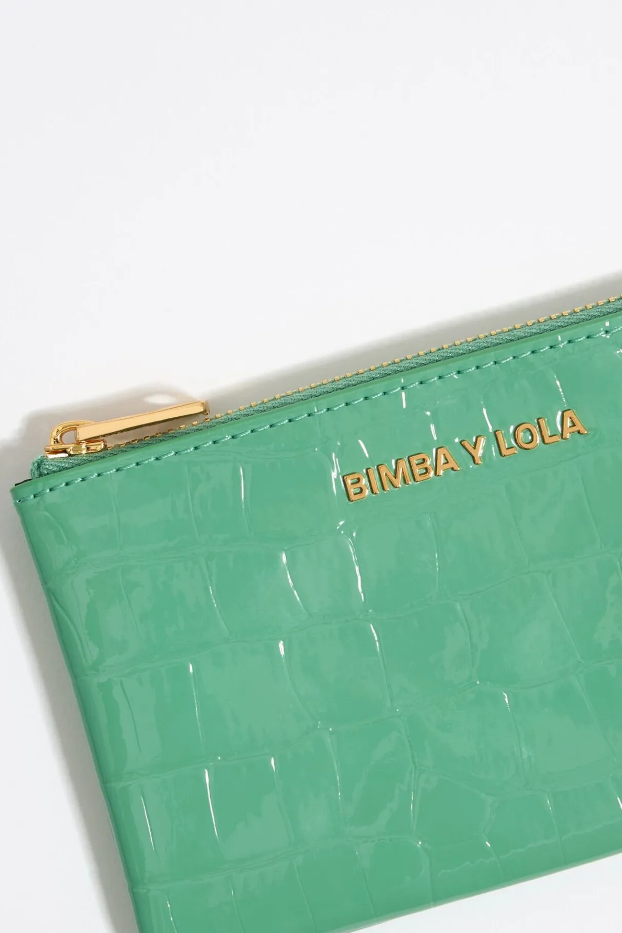 Mujer BIMBA Y LOLA Carteras Y Monederos<Monedero Grabado Cocodrilo Verde