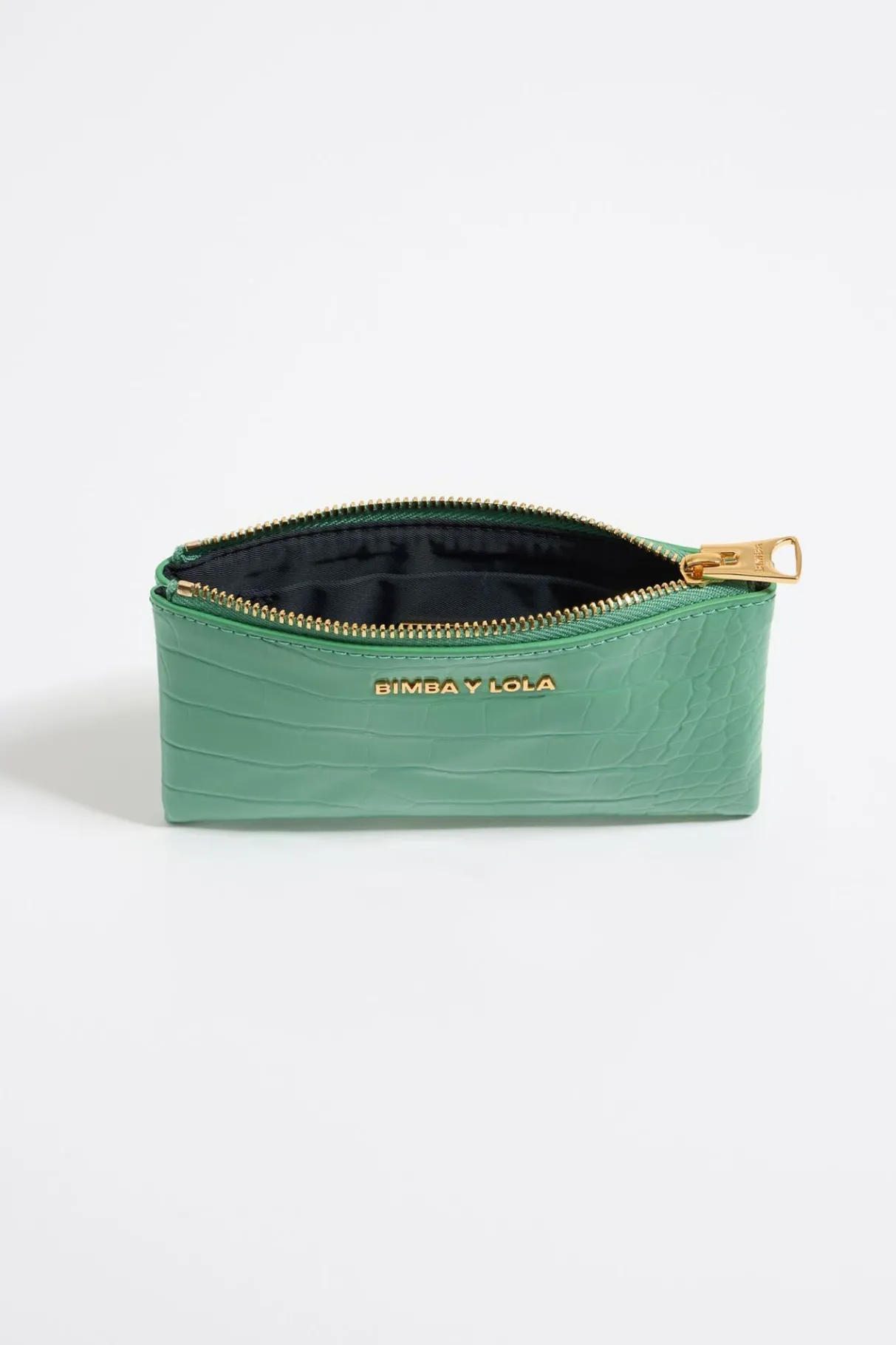 Mujer BIMBA Y LOLA Carteras Y Monederos<Monedero Grabado Cocodrilo Verde