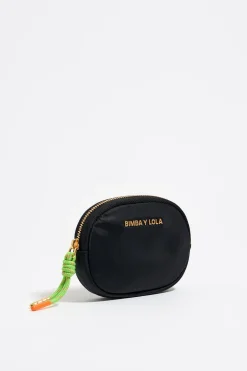 Mujer BIMBA Y LOLA Nylon<Monedero Ovalado Nylon Negro