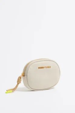 Mujer BIMBA Y LOLA Nylon<Monedero Ovalado Nylon Piedra