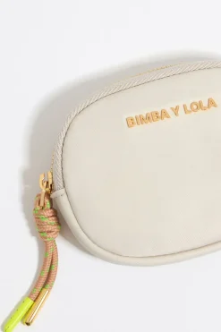 Mujer BIMBA Y LOLA Nylon<Monedero Ovalado Nylon Piedra