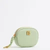 Mujer BIMBA Y LOLA Piel<Monedero Ovalado Piel Verde Pastel