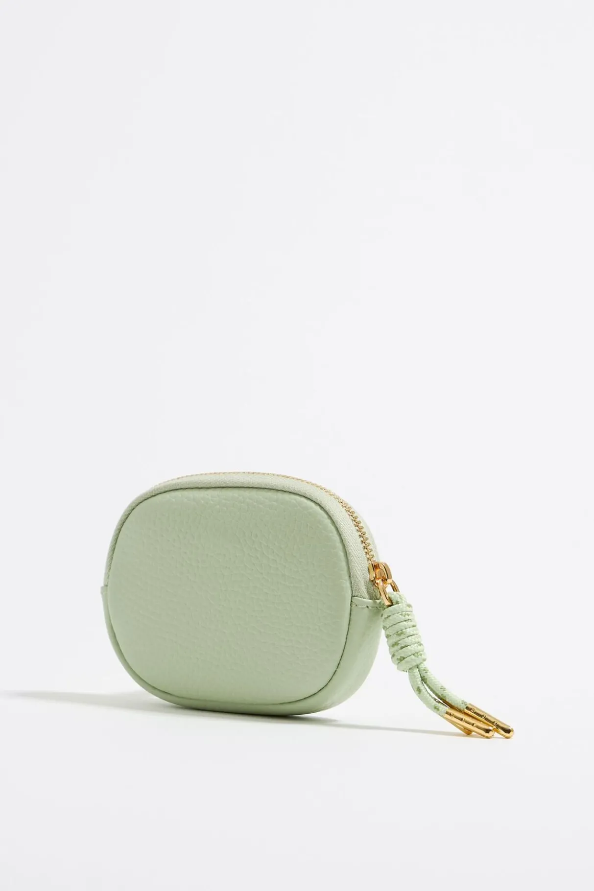 Mujer BIMBA Y LOLA Piel<Monedero Ovalado Piel Verde Pastel