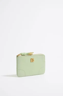 Mujer BIMBA Y LOLA Piel<Monedero Piel Verde Pastel