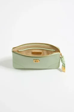 Mujer BIMBA Y LOLA Piel<Monedero Piel Verde Pastel