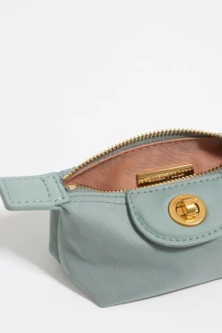 Mujer BIMBA Y LOLA Nylon<Monedero Trapecio Mini Nylon Verde Agua