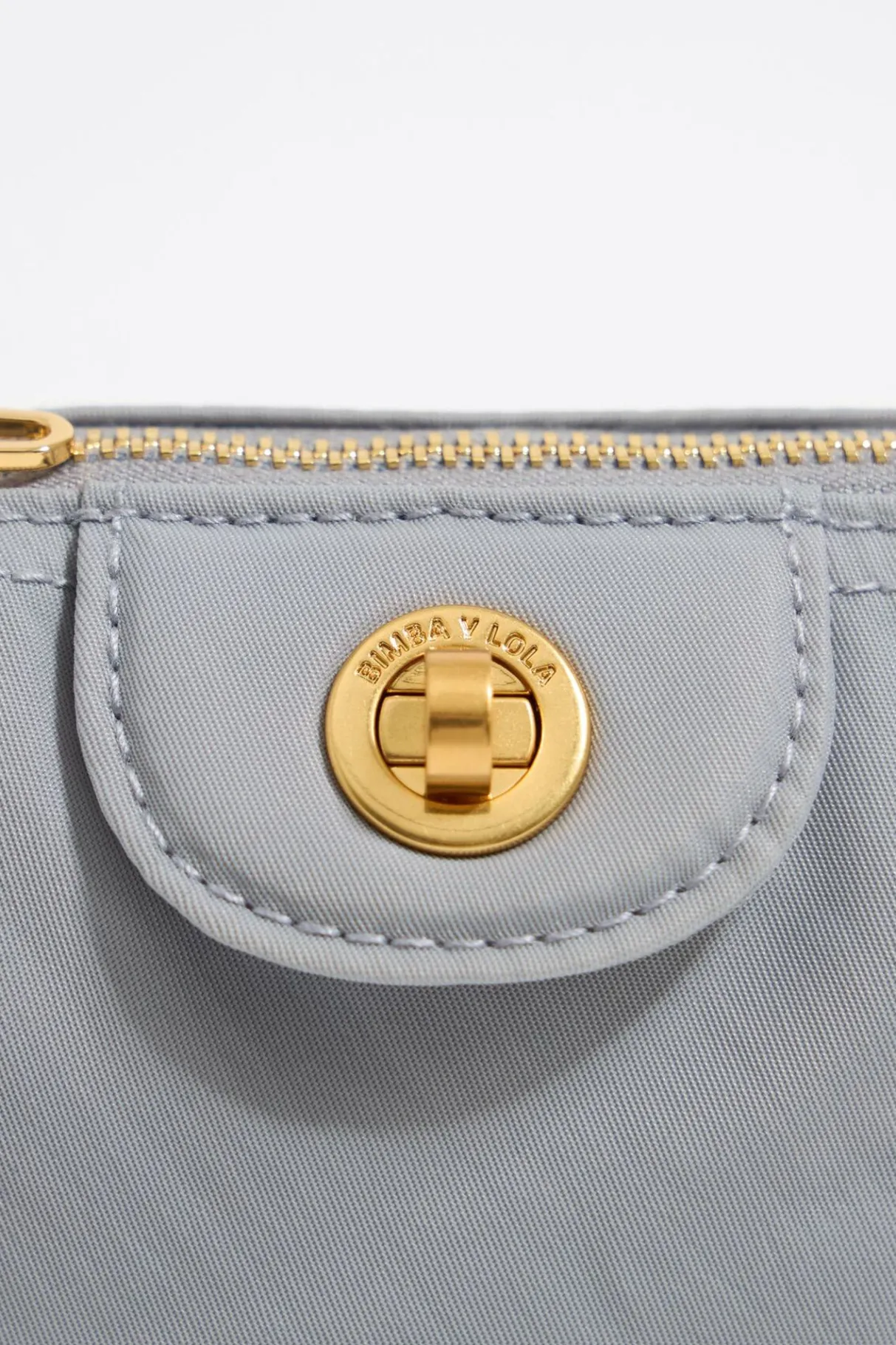 Mujer BIMBA Y LOLA Nylon<Monedero Trapecio Mini Nylon Lila Empolvado