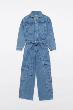Mujer BIMBA Y LOLA Denim<Mono Denim Cargo Azul