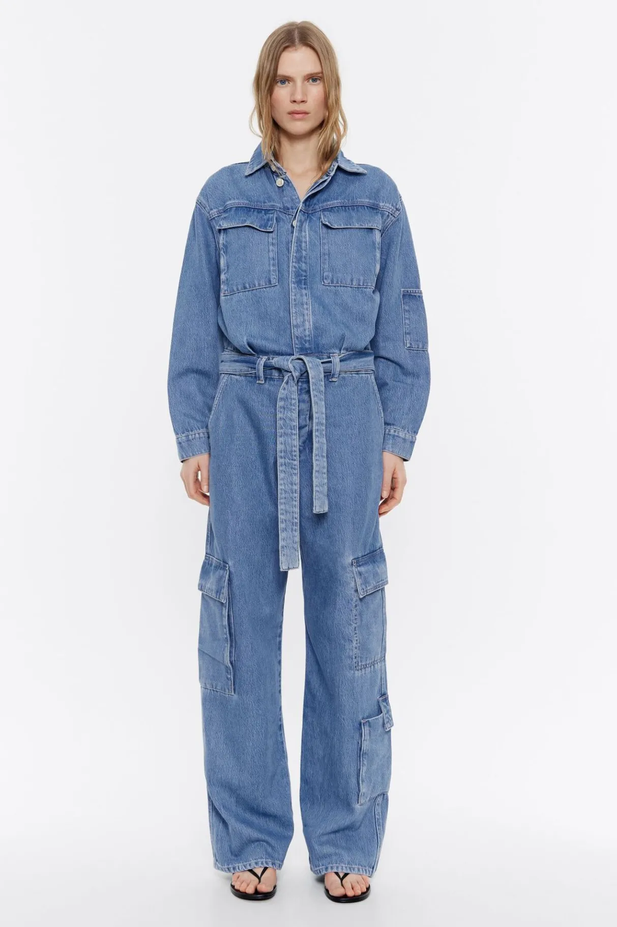 Mujer BIMBA Y LOLA Denim<Mono Denim Cargo Azul