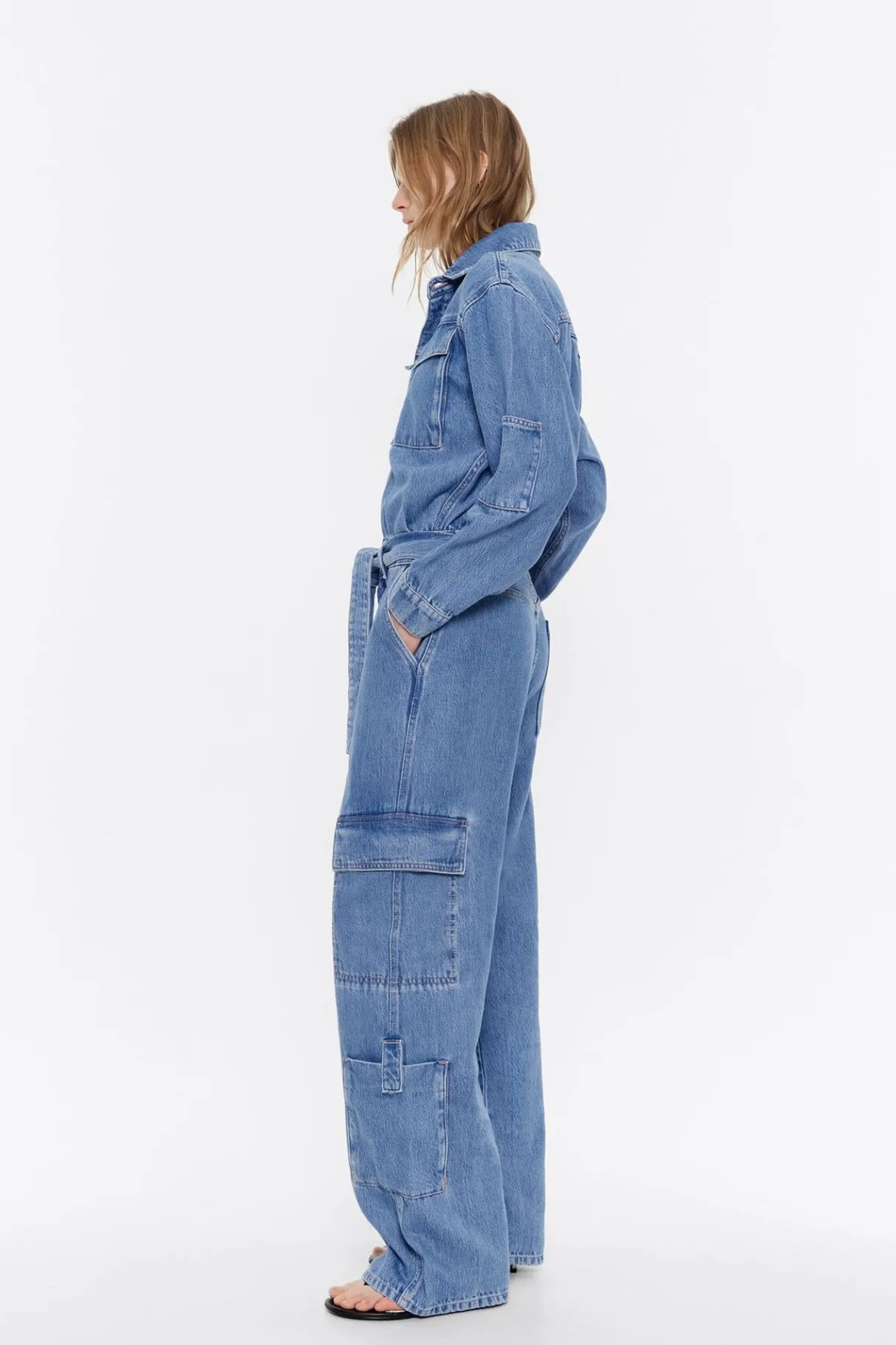 Mujer BIMBA Y LOLA Denim<Mono Denim Cargo Azul