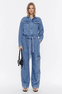 Mujer BIMBA Y LOLA Denim<Mono Denim Cargo Azul