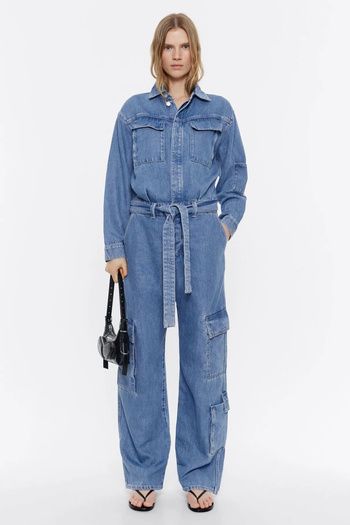 Mujer BIMBA Y LOLA Denim<Mono Denim Cargo Azul