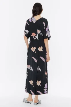 Mujer BIMBA Y LOLA Vestidos Y Monos<Mono Fluido Birds Gris Oscuro