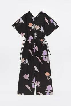 Mujer BIMBA Y LOLA Vestidos Y Monos<Mono Fluido Birds Gris Oscuro