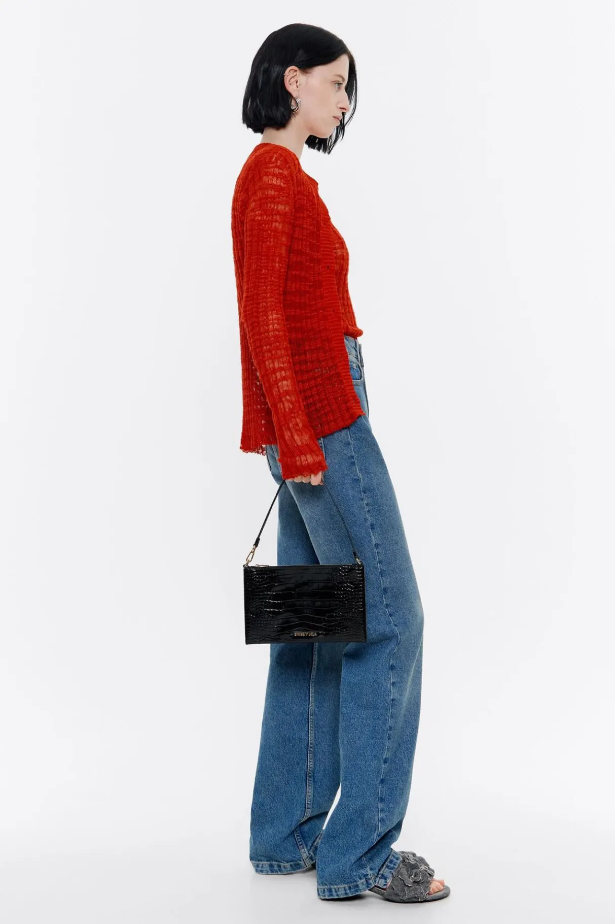 Mujer BIMBA Y LOLA Neceseres<Neceser Grabado Cocodrilo Negro