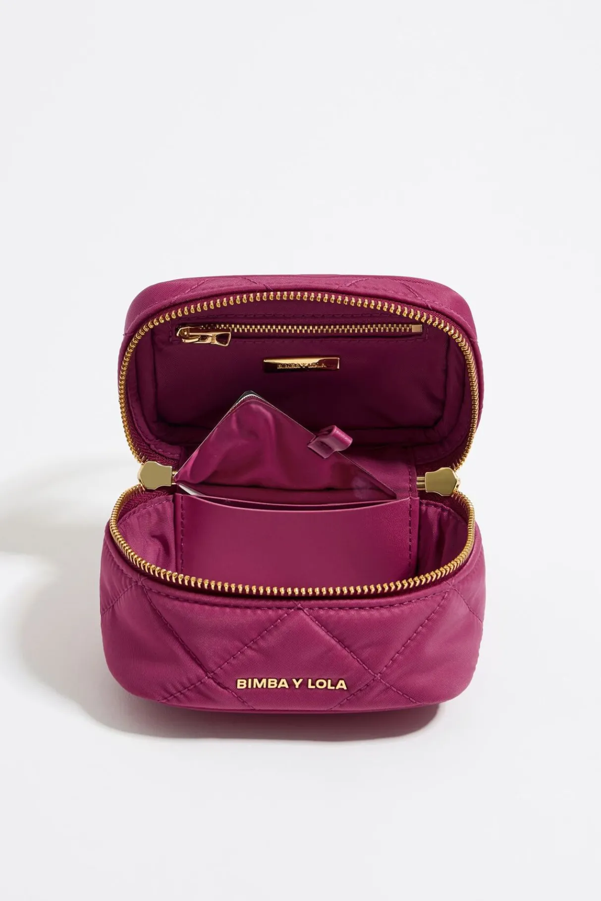 Mujer BIMBA Y LOLA Nylon<Neceser Maquillaje Pequeno Nylon Rosa Oscuro