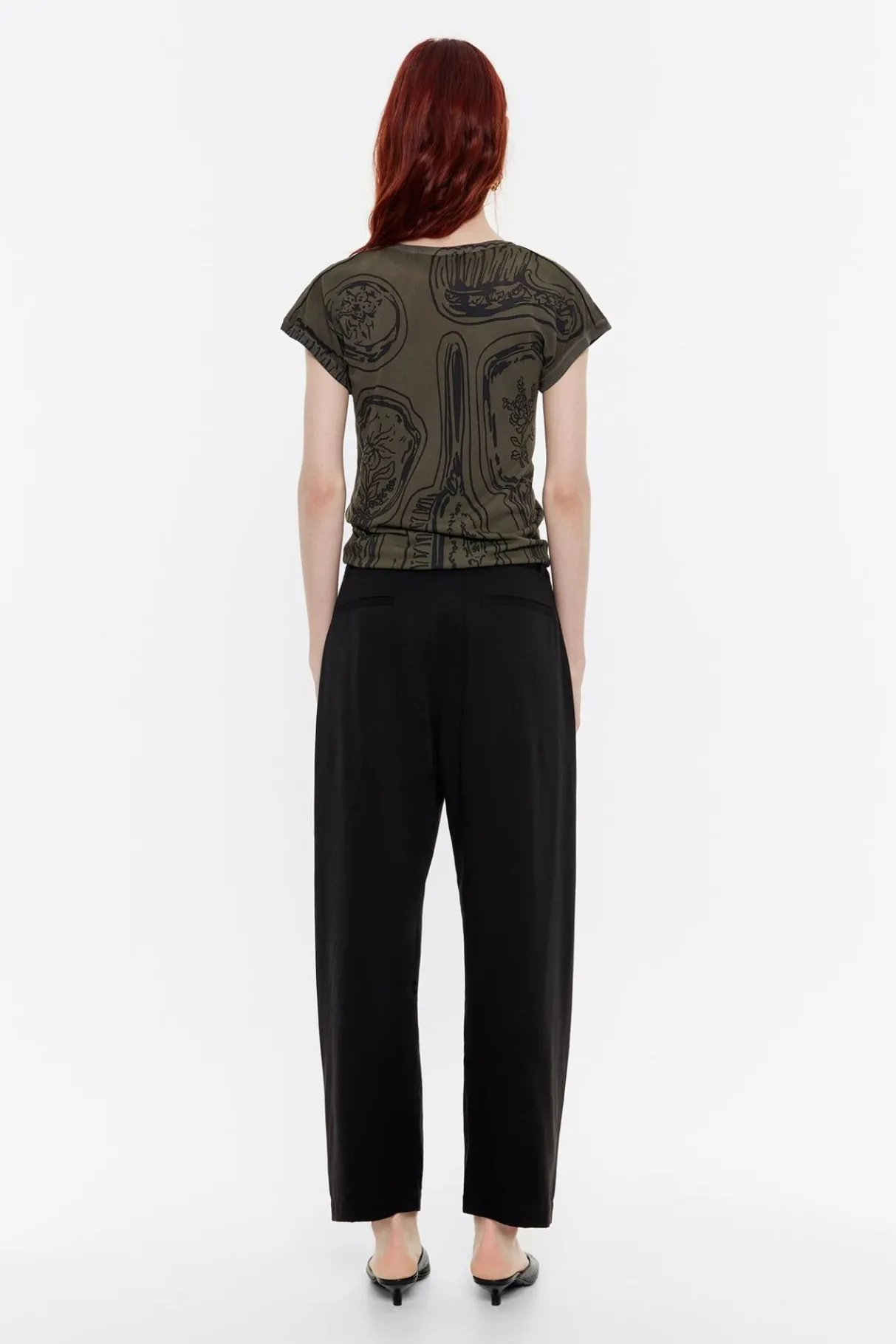 Mujer BIMBA Y LOLA Pantalones<Pantalon Barrel Lana Negro