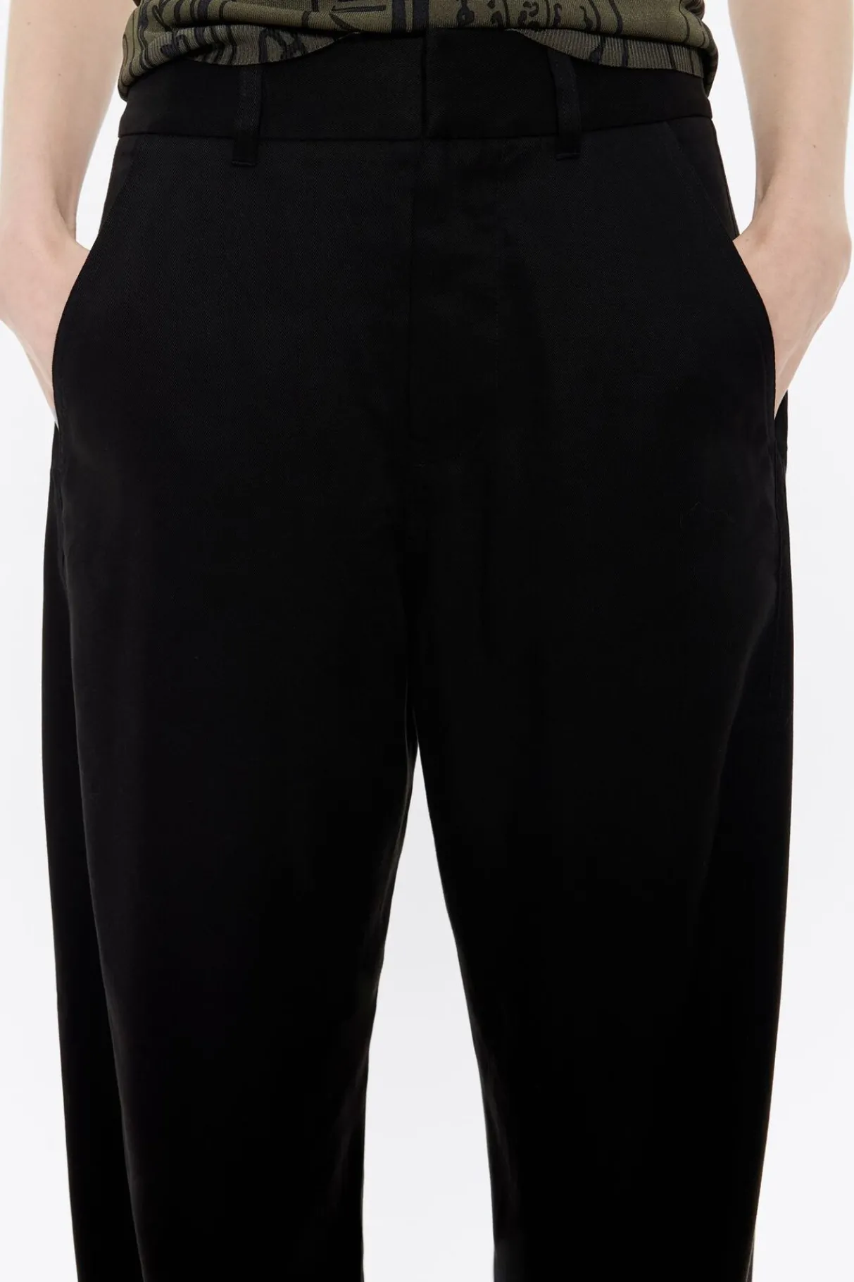 Mujer BIMBA Y LOLA Pantalones<Pantalon Barrel Lana Negro