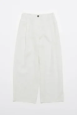 Mujer BIMBA Y LOLA Pantalones<Pantalon Campana Lino Lavado Marfil