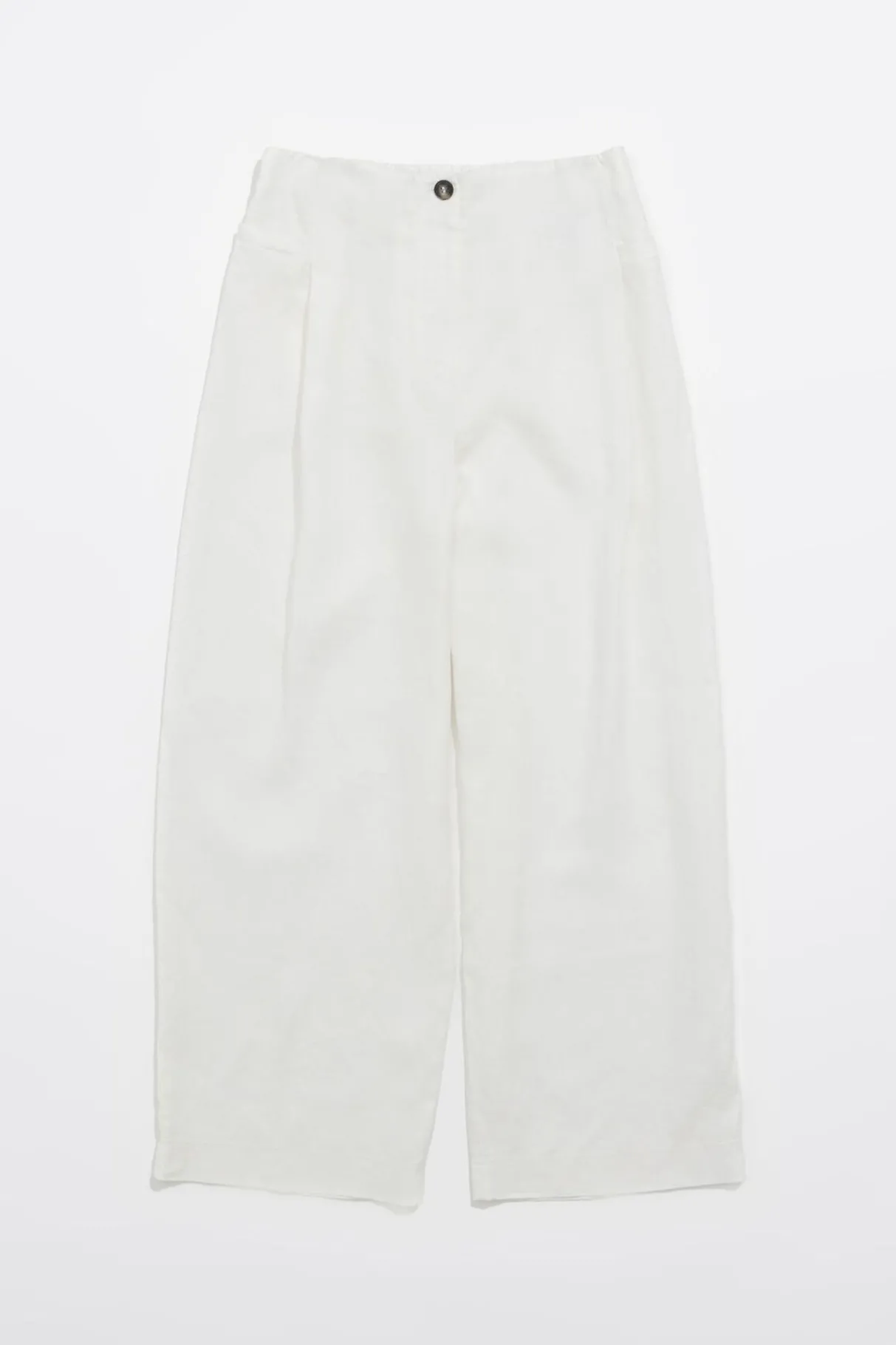 Mujer BIMBA Y LOLA Pantalones<Pantalon Campana Lino Lavado Marfil