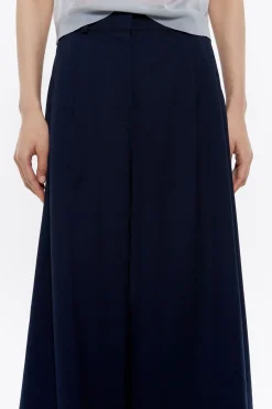 Mujer BIMBA Y LOLA Pantalones<Pantalon Campana Pinzas Marino Oscuro