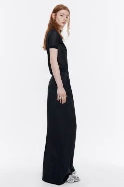 Mujer BIMBA Y LOLA Pantalones<Pantalon Campana Pinzas Negro