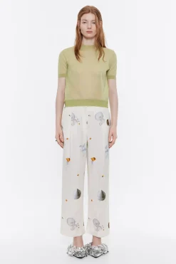 Mujer BIMBA Y LOLA Pantalones<Pantalon Carrot Lino Waves Marfil