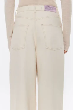 Mujer BIMBA Y LOLA Total Look<Pantalon Denim Pinzas Crudo