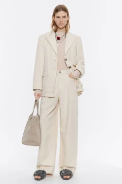 Mujer BIMBA Y LOLA Total Look<Pantalon Denim Pinzas Crudo