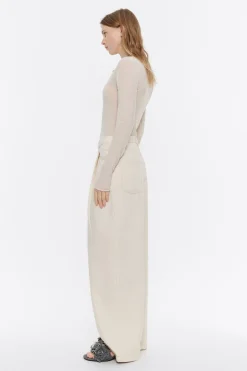 Mujer BIMBA Y LOLA Pantalones<Pantalon Denim Pinzas Crudo