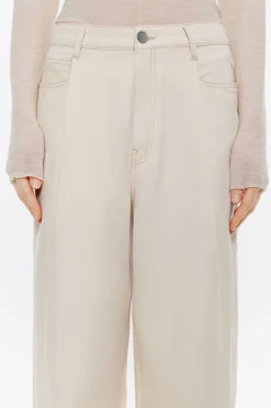 Mujer BIMBA Y LOLA Pantalones<Pantalon Denim Pinzas Crudo