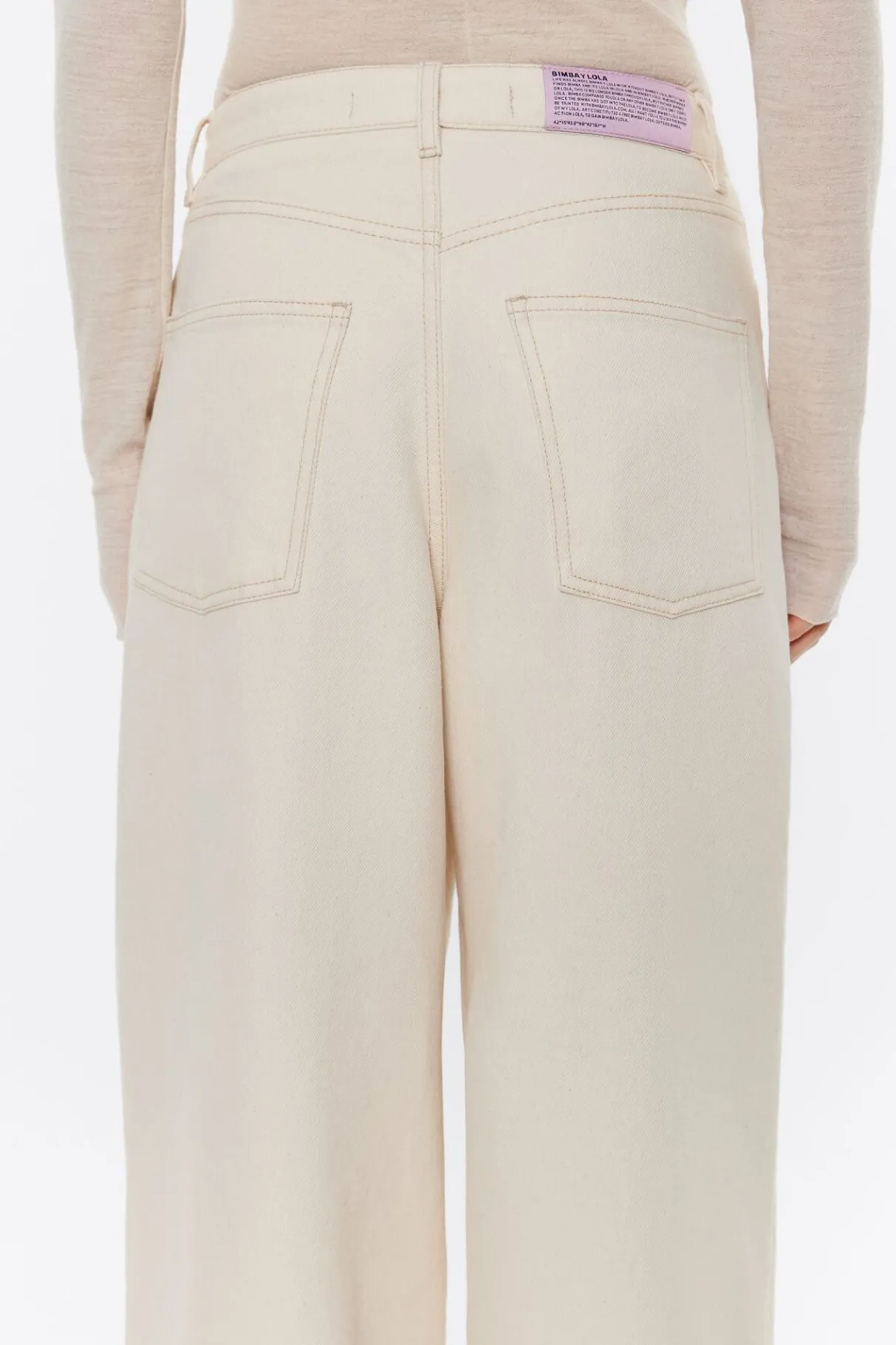 Mujer BIMBA Y LOLA Pantalones<Pantalon Denim Pinzas Crudo