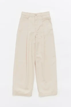 Mujer BIMBA Y LOLA Pantalones<Pantalon Denim Pinzas Crudo