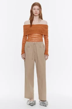Mujer BIMBA Y LOLA Pantalones<Pantalon Jogger Algodon Camel