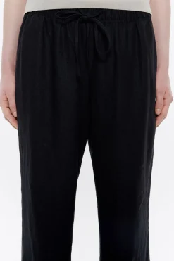 Mujer BIMBA Y LOLA Total Look<Pantalon Jogger Lino Negro Lavado